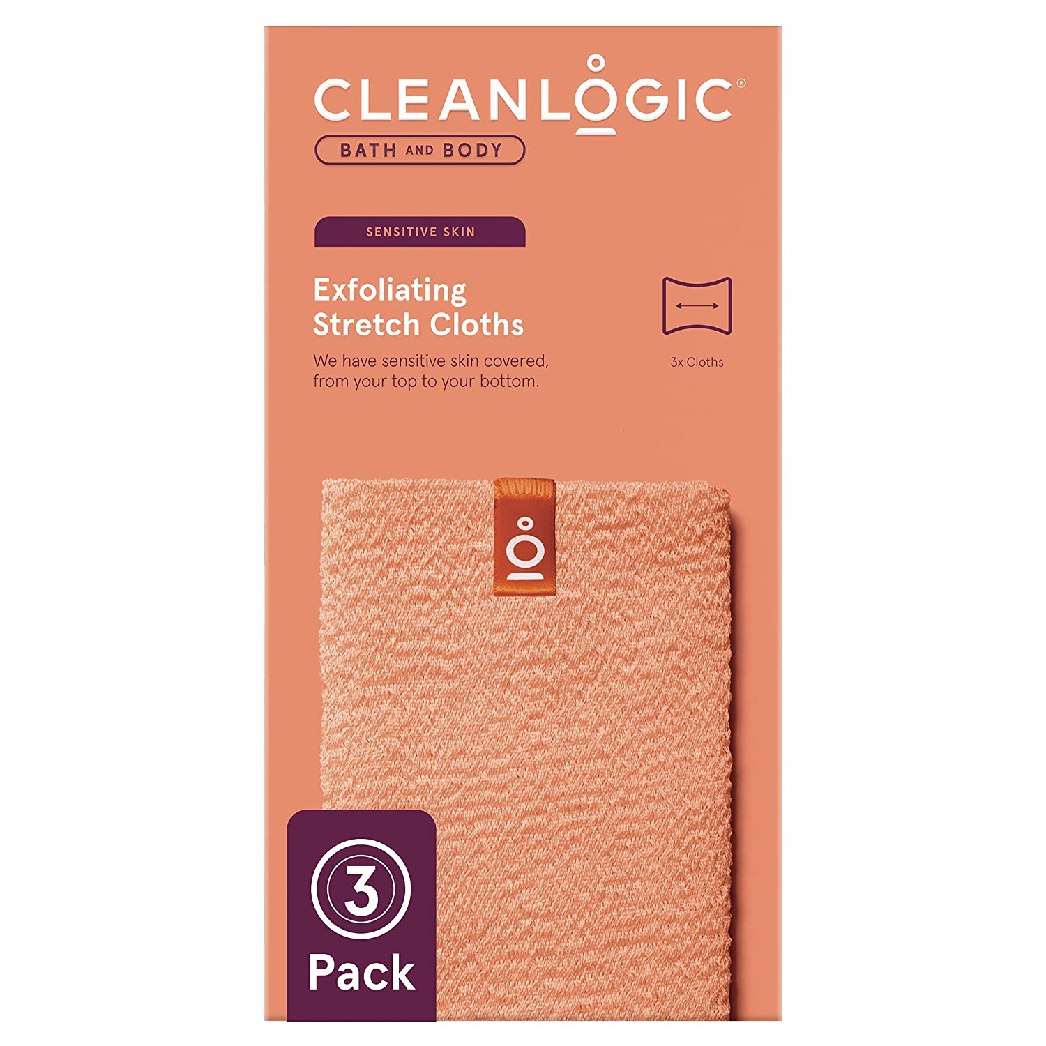 Cleanlogic Detoxifying Mesh Foam Bath & Body Face Facial Pad Scrubber
