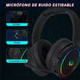 thumbnail image 4 of Audífono gamer inalámbrico Huo Ji X7 negro con luz rgb LED, 4 of 8