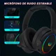 thumbnail image 4 of Audífono gamer inalámbrico Huo Ji X7 negro con luz rgb LED, 4 of 8