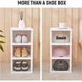thumbnail image 7 of Shoe Organizer Shoe Storage Boxes,Drop Front Shoe Containers Made of Hard Plastic with Clear Door For Display Sneakers,Easy Assembly, 7 of 7