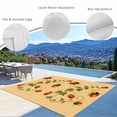 thumbnail image 3 of Ladybugs Eucalyptus Outdoor Rug for Patio/Deck/Porch, Non-Slip Large Area Rug 6 x 9 Ft, Spring Botanical Leaves Yellow Indoor Outdoor Rugs Washable Area Rugs, Reversible Camping Rug Carpet Runner, 3 of 8