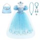 thumbnail image 1 of Ropa de niña de Disney vestido de princesa congelada niñas fiesta Cosplay Elsa disfraz de lentejuelas reina de la nieve cumpleaños carnaval vestido niños Bag4T(120) Gao Jinjia LED, 1 of 2