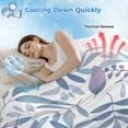 thumbnail image 3 of Blue Leaf Cooling Blanket,Lightweight Breathable Summer Throw Blanket with Double Sided Cold Effect,Watercolor Pastoral Purple Plant Fall Fruit Picnic Blankets Bed Sheet for Hot Sleepers 30"x40", 3 of 8
