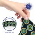 thumbnail image 5 of Abstract Office Chair Slipcover, Geometric Funny Circles Inner Round Ring Forms Boho Doodle Pattern, Protective Stretch Decorative Fabric Cover, Standard Size, Cream and Dark Blue Grey, by Ambesonne, 5 of 5