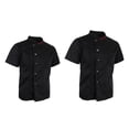 thumbnail image 1 of Chaquetas de Chef Unisex Zulema manga corta uniforme cocina XL 2XL Negro Zulema none, 1 of 8