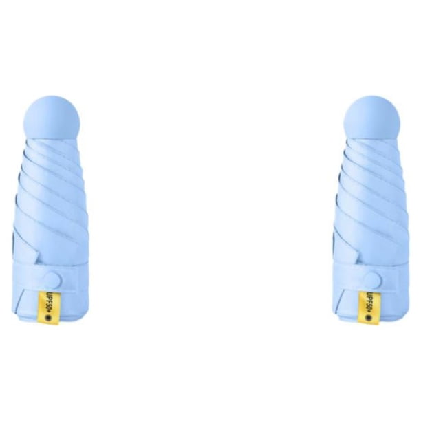 Paraguas Lluvioso Yuarrent Mini Sombrilla Plegable Multicolor Cielo Azul 2Conjunto