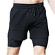 thumbnail image 2 of Pantalones Cortos Casuales de Color Sólido Deportivos Vacaciones de Ocio Secado de Dos Piezas Fitness, Estilo de Pijama para el Hogar, 2 of 9