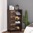 thumbnail image 4 of HOMCOM Commode Rétro à 4 Tiroirs avec Étagères à 4 Niveaux pour Salon et Chambre, 4 of 10