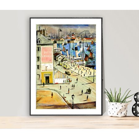 POSTER Le Havre, France Vintage Travel Poster - Poster Paper Print / Gift Idea / Wall Decor-UNFRAMED