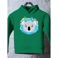 thumbnail image 3 of Koala Face With Leaves Hoodie Toddler -Image by Shutterstock,  2 Toddler, 3 of 4