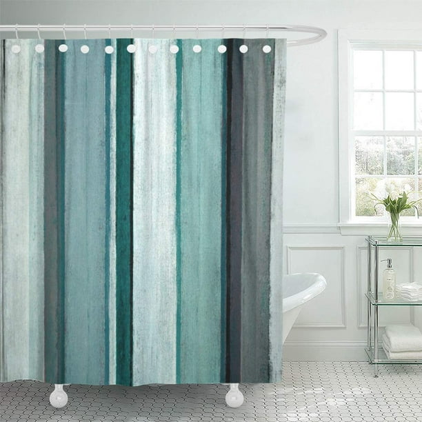 YUSDECOR Turquoise Link Teal and Abstract Modern Contemporary Accent  Bathroom Decor Bath Shower Curtain 60x72 inch 