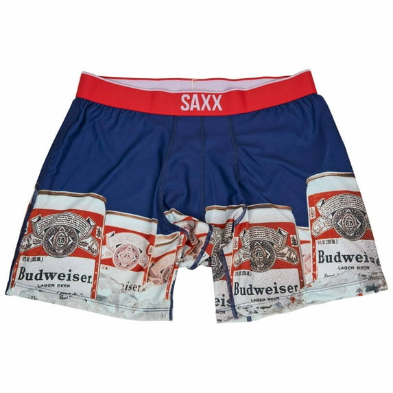 Budweiser Beer Cans Ice Chest SAXX Men's Boxer Briefs-XXLarge (44-46)