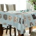 thumbnail image 5 of Yayeee Tablecloths 54" x 54" Rectangle Wrinkle Resistant Party Table Cover, Cute Cat Faces, 5 of 8