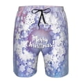 thumbnail image 4 of Naloa Round Snow Merry Christmas Men's Beach Shorts, Surfing shorts, Swim trunks, Quick Dry Swim Trunks for Surfing Beach Fun - Large, 4 of 9