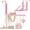 Pink, variant on Over The Door Hanger Folding Clothes Drying Rack, Folding Hanging Clothes Rack for Indoor Laundry Room Bathroom Compact Small Space Foldable Portable Over Door Hanging Hook Collapsible