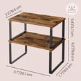 thumbnail image 3 of Cabinet Organizer Shelf, Set of 2 Kitchen Storage Shelves, Stackable Spice Rack, Brown, 3 of 8