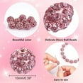 thumbnail image 2 of BUYISI Perles Rondes Scintillantes en Strass Argile Polymère Pavé Perles Disco 10mm Rouge Rose, 2 of 7