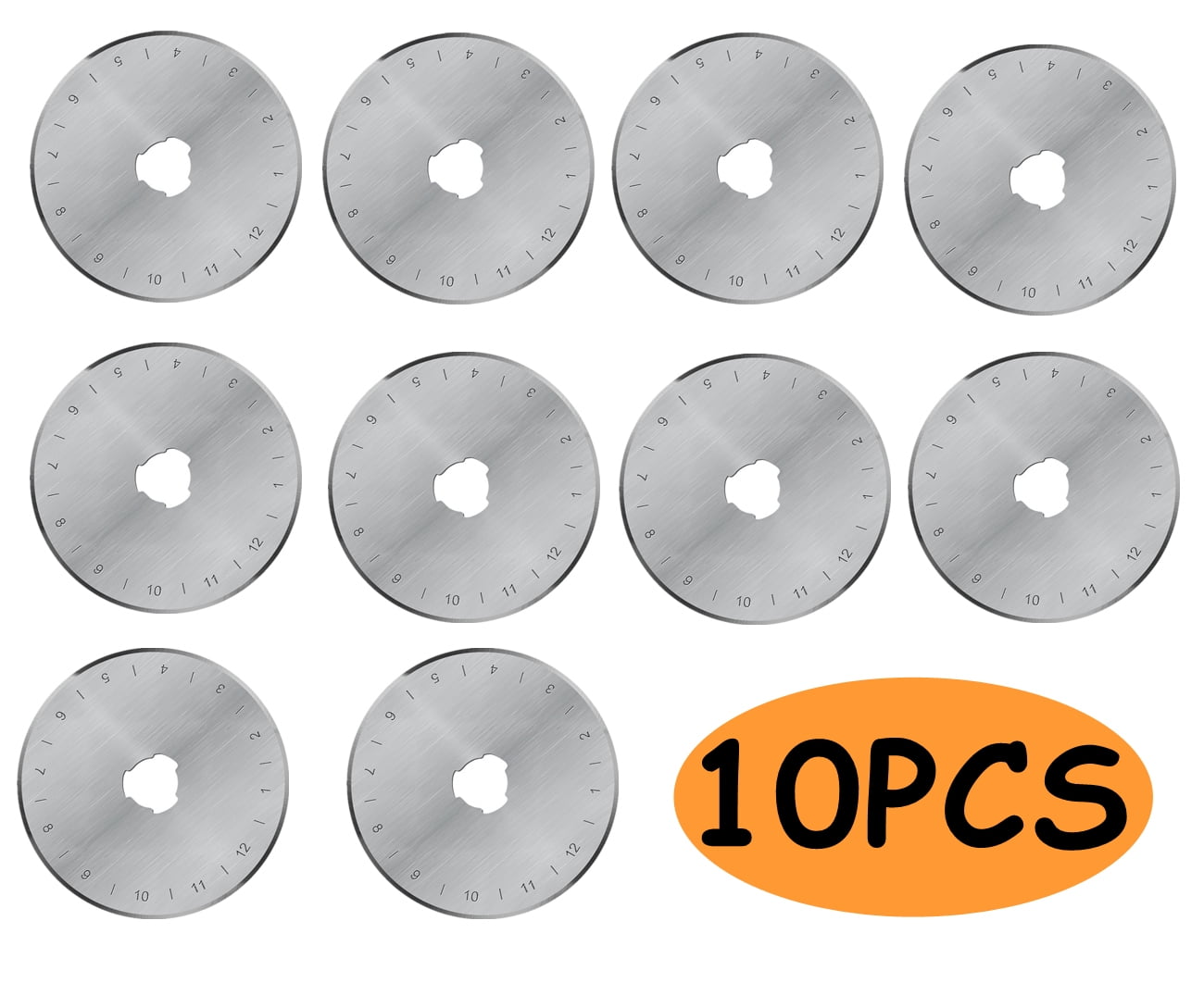 Rotary Cutter Blades 45mm 10 Pack Fits OLFA DAFA Truecut Replacement, Quilting Scrap booking