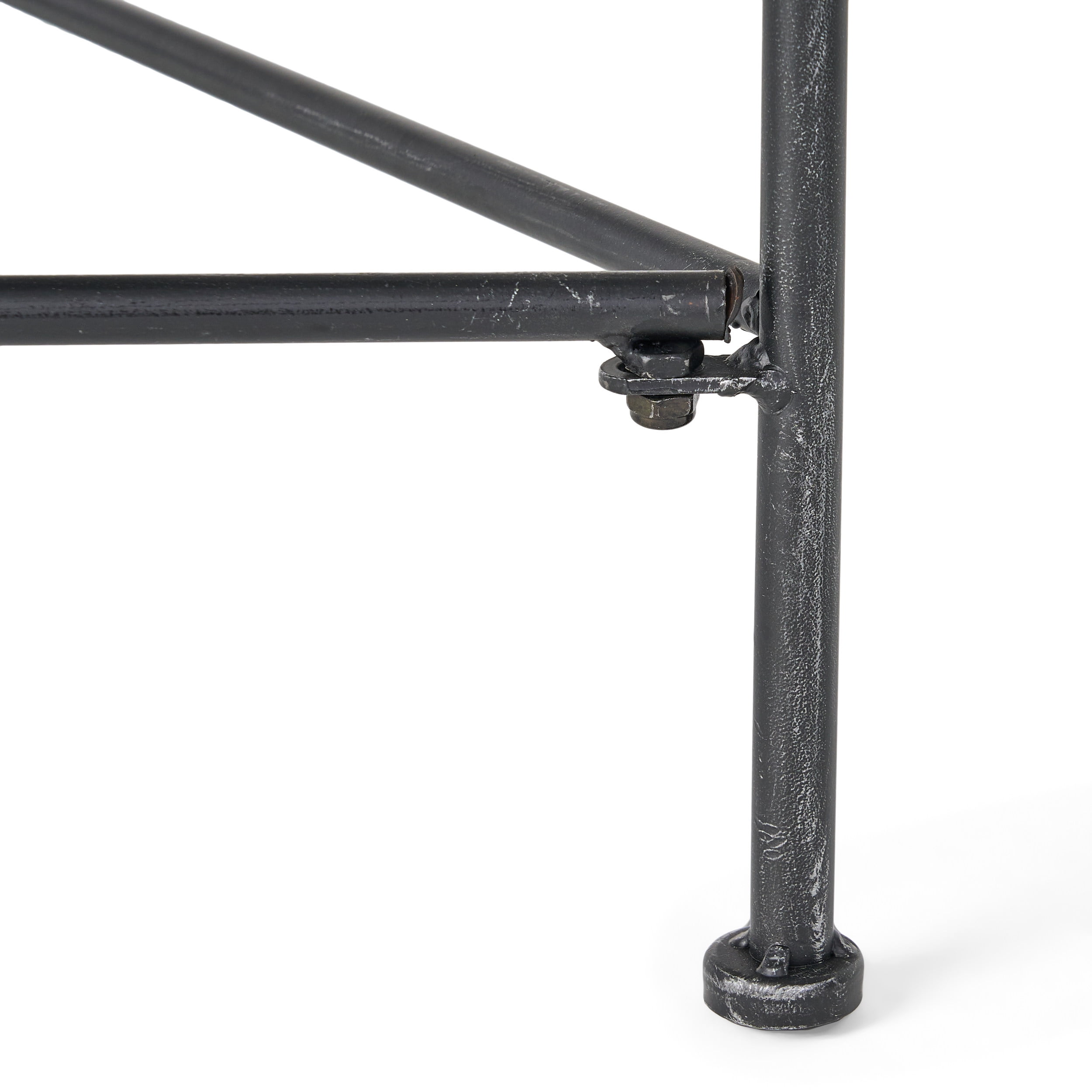 Alexander Outdoor Iron Coffee Table, Black