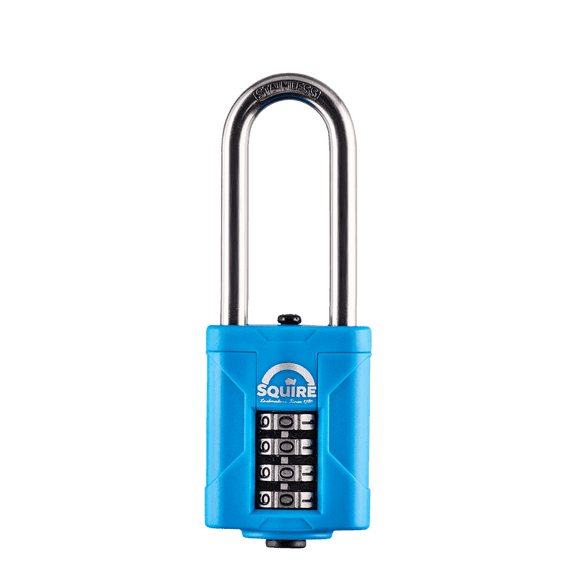 Squire Marine Combination Padlock | Long Shackle | CP50S/2.5 | Stainless Steel