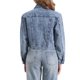 thumbnail image 3 of Chaqueta de mezclilla casual para mujer INSPIRE CHIC, con cremallera, mangas largas, bolsillos, chaqueta de jeans recortada, talla S, azul lavado, 3 of 6