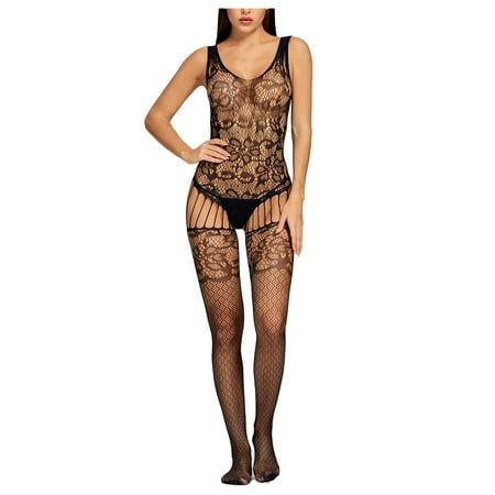 

Women Exotic Lingerie Fishnet Comfy Breathable Jumpsuit Suit Couples Spring Summer Casual Sexy Club Party Vacation Sleepwear Nightwear Gifts To Lovers