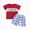 D108-Red, variant on Toddler Boys Shirts Set Print Casual T-Shirt Shorts Set,Cotton 6-12 Months 12-24 Months 2t 3t 4t 5t 6t 7t Children 12-18 Months