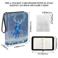 thumbnail image 3 of Game Card Storage Bag Collectible Trading Card Albums The 4-Pocket Card Binder With 50-Page Sleeve Can Hold 400 Game Cards Beautiful Blue Elk, 3 of 6