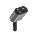 thumbnail image 3 of ZSOU 4-in-1 Retractable Car Charger with USB-C and Lightning Cables, Dual USB Ports, 3 of 9