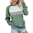 thumbnail image 2 of Antinious Sweatshirt for Women Solid Long Sleeve Crewneck Pocketed Pullover Going Out Tops, Sweatshirt for Women,Tops for Women Trendy,Green,XL, 2 of 5