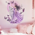 thumbnail image 2 of Adhesivos de pared con diseño floral de lobo y luna, PVC, 25 x 70 cm, 2 of 4