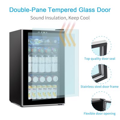Buy Okada Beverage Refrigerator 85 Cans Or 24 Bottles Wine Cooler With Glass Door For Beer Soda Or Wine Mini Fridge Used Under Counter In The Room Office Or Bar Drink