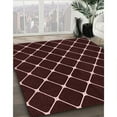 thumbnail image 3 of Ahgly Company Machine Washable Indoor Square Transitional Chocolate Brown Area Rugs, 4' Square, 3 of 7