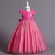 thumbnail image 2 of Vestido Para Niñas, Ropa Para Niñas, Vestido Para Niños, Vestido De Princesa Sin Mangas, Vestido De Malla Con Lentejuelas De Mariposa, Vestido Con Mechones, Rosa Intenso Odeerbi LM103-5830, 2 of 5