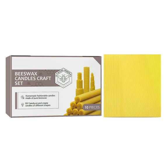 Beeswax Candle Making Kit 10 Beeswax Sheets for Beginners Make Your Own Rolled Candle Candle Making Supplies Yellow