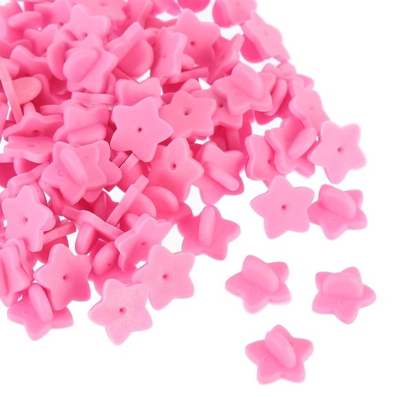 Raindrops Lapel Pin Backing Rubber Pink for Badge Collectors DIY Projects 100Pcs 0.7x0.7in