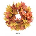 thumbnail image 5 of Thanksgiving Fall Wreath, Pumpkins Pinecones Berries Artificial Maple Leaves Wreath - for Front Door Fall Thanksgiving Decorations Indoor Outdoor, 5 of 5