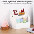 thumbnail image 6 of EastVita Toy Box, Kids Toy Chest & Storage Organizer with Front Bookshelf, Kids Toy Storage Bench with Safety Hinges, 6 of 7