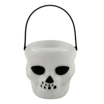 Deeceymbur Plastic Halloween Treat Bucket Purple Color With Handle Party Decorative Pail 1.97x1.57x2.36in