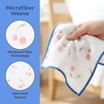 thumbnail image 3 of Unique Bargains 6 Pack Reusable Cute Pattern Quick Dry Dish Cloths Blue 12" x 12", 3 of 8