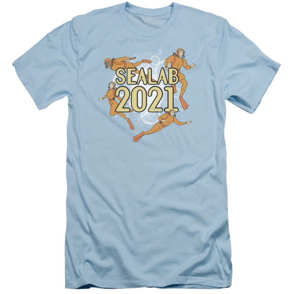 Sealab 2021 Suit Up S/S Adult 30/1 T-Shirt Light Blue