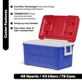 thumbnail image 2 of Igloo 48 QT Laguna Hard Sided Ice Chest Cooler, Blue Red and White, 2 of 24