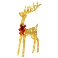 thumbnail image 7 of Ktaxon 3D Lighted Christmas Deer Set 4ft Outdoor Yard Decoration Set LED Lights, Stakes - Gold, 7 of 7