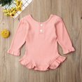 thumbnail image 2 of Baby Girls Ribbed Ruffle Bodysuit, 2 of 6