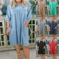 thumbnail image 1 of Sentmoon Robe Maxi Grande Taille à Manches Courtes à Col Rond Robe Soleil Grande Taille 2026 Été Couleur Unie Coupe Régulière Extensible Formelle Robes Formelles pour Femmes Invitée de Mariage Kaki G, 1 of 7