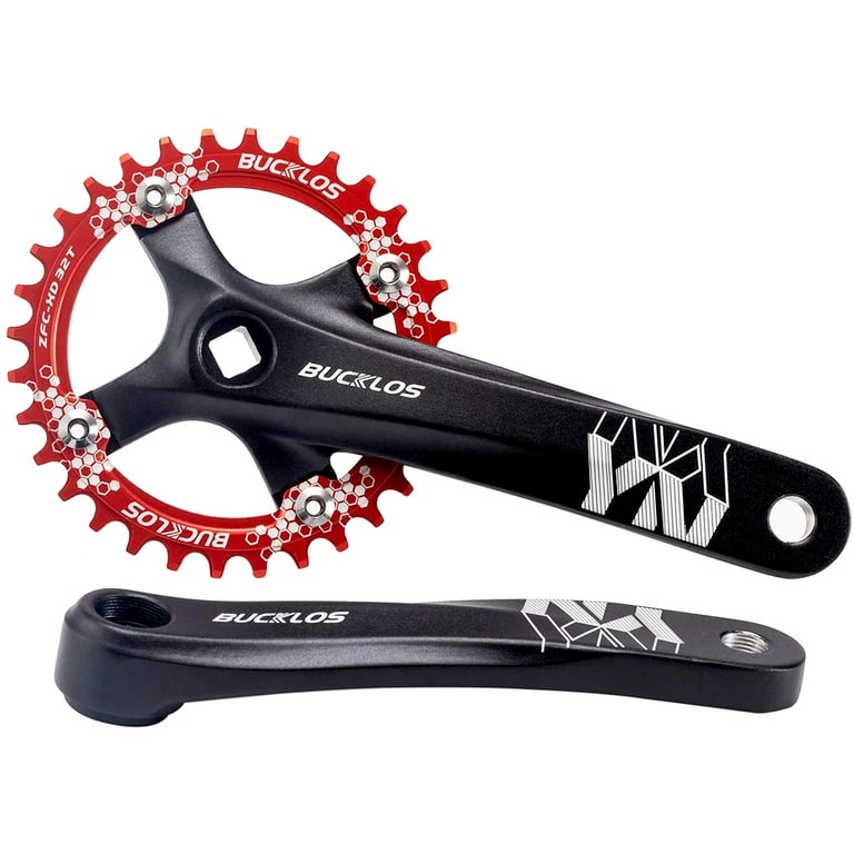 BUCKLOS 104 BCD Mountain Bike Single Speed Crankset 170mm Square Taper Crankset with Plating Chainring 30 32 34 36 38T Multicolor Walmart
