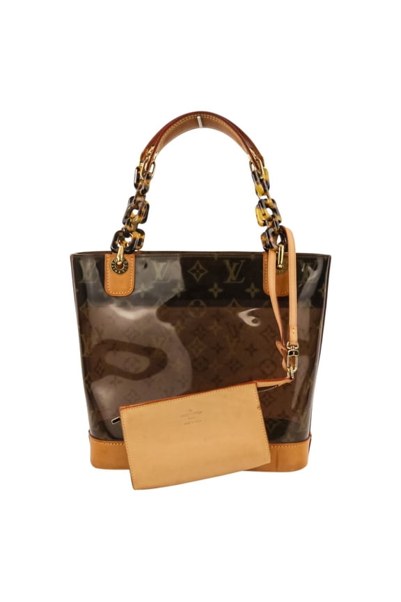 Pre-Owned Louis Vuitton Cabas Ambre PM Vinyl Monogram Tote Bag M92502 Brown Women's