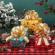 thumbnail image 2 of ZHAOCHENG Paquete de 40 lazos para regalo de Navidad, cinta para envolver regalos, lazo pintado para regalo de Navidad (dorado), 2 of 5