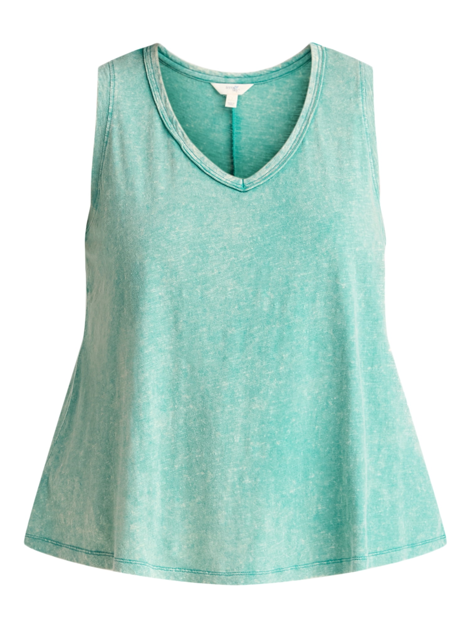 Terra & Sky Women's Plus Slub Cotton Swing Tank Top, Sizes 0X-5X