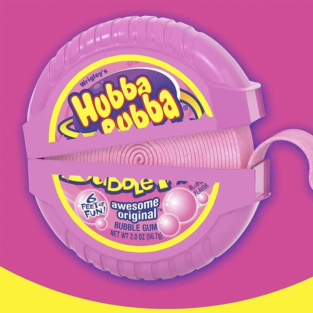 Hubba Bubba Bubble Gum Original Bubble Gum, 2 Ounce (Pack of 12)